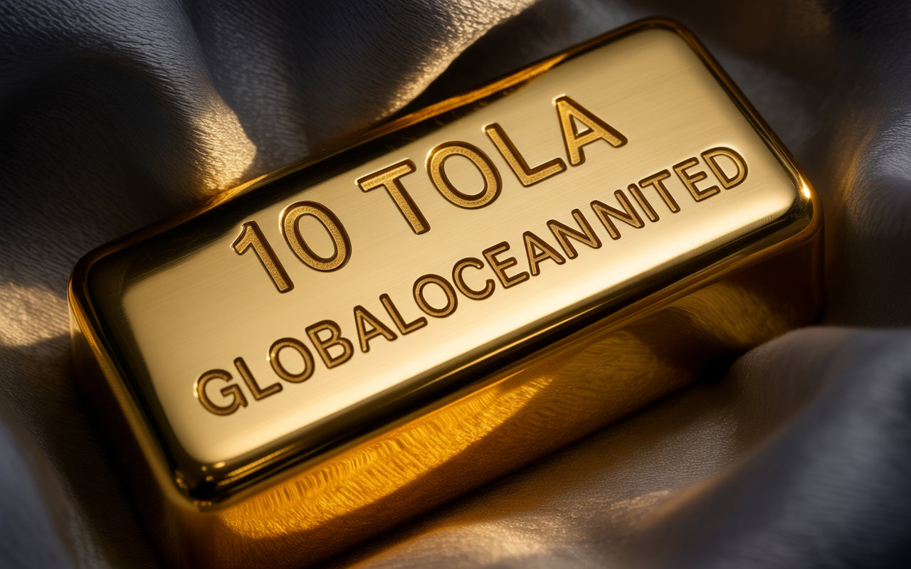 10 tola gold ingot, 24 karat