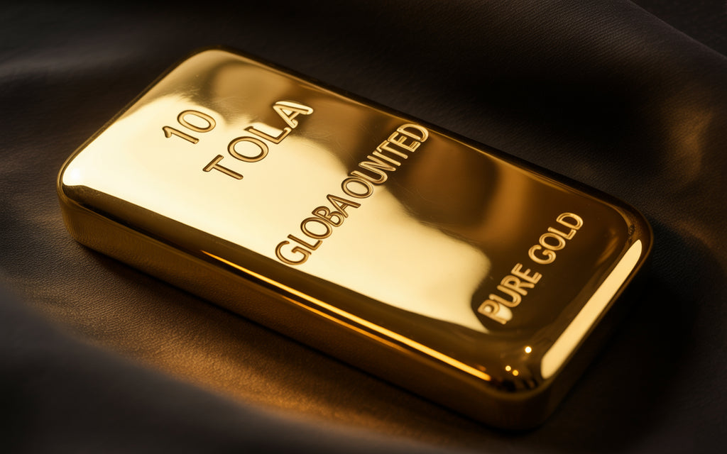 10 tola gold ingot, 24 karat