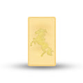 A gold ingot weighing 1 gram, 24 karat.